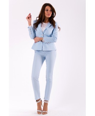 TROUSERS+BELT -LIGHT BLUE 46008-1